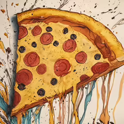 this is a picture of a very artistic pizza