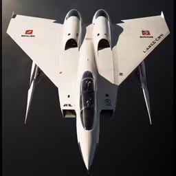a fighter jet flying in the sky with its nose closed