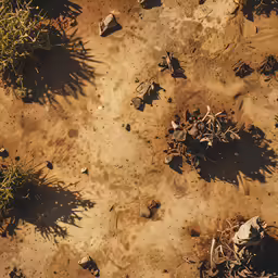 some very brown plants and dirt by the ground