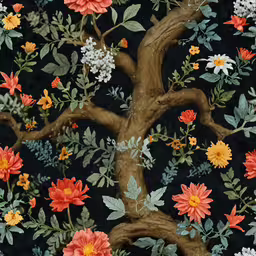 an image of tree branches with flowers on them