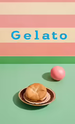 an egg on a plate next to a pastry