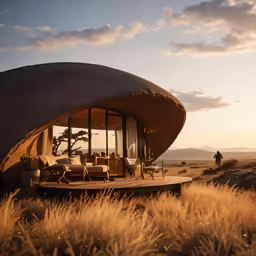 a house made of the earth on the plains