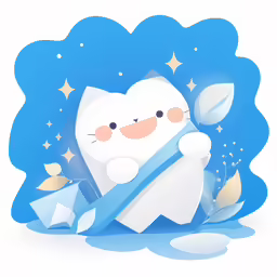 an illustration of an animal holding a paper with stars on it