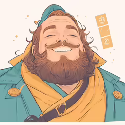 this cartoon depicts an old man with a beard
