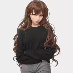 a girl is posing for the camera