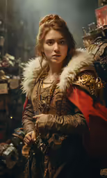 woman dressed in costume on the set of shakespeare