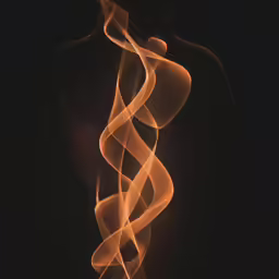 orange smoke on black background by nikka - koznik