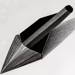 an object with long stripes flying through the air