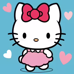 a hello kitty girl with a big bow