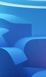 blue abstract art image with curves coming from them