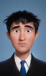 this is an animated character wearing a suit and tie