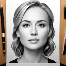 a black and white photo of a woman