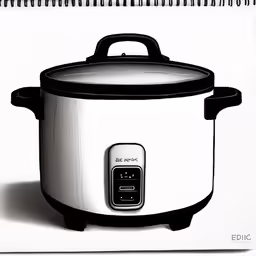 a picture of an electric cooker that looks like a drawing