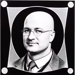 an image of a man in glasses and tie