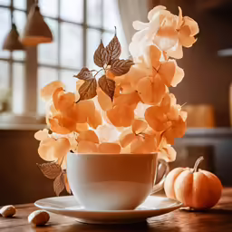 this is a table with flowers on it