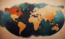a picture of the earth is in the middle of a frame