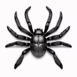 black and white photograph of a tararans spider