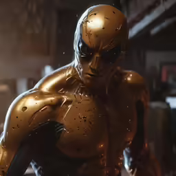 a stylized image of the character cytron, looking to his left