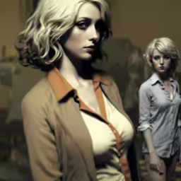 a couple of women standing next to each other