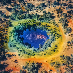 this looks like a large lake in the middle of nowhere