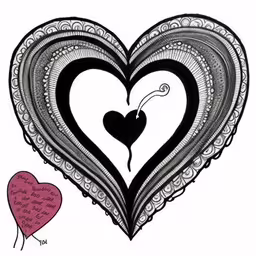 two hearts in one with the caption, two hearts,a heart drawing is shown with the words, love is everywhere