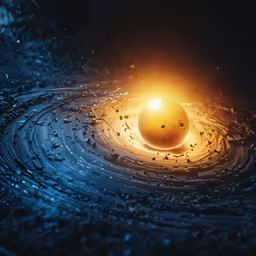 a large ball of water on top of a table