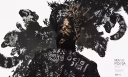 the back end of a man with trees in the background
