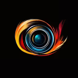 a picture of a big blue circle