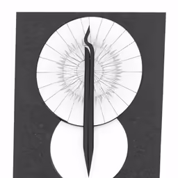 a circle has been cut into pieces by scissors