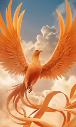 an animal flying through the air with wings outstretched