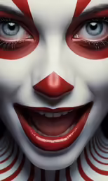 a close up of a very close up face