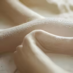 sand is flowing on the bed sheets