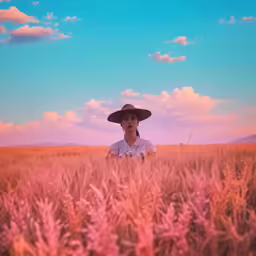 the woman in the hat is posing for a photo