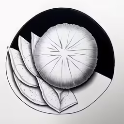 a drawing of an egg with its shell partially split