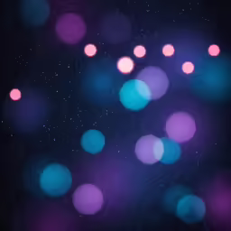 a lot of blurry lights and spots on the ground