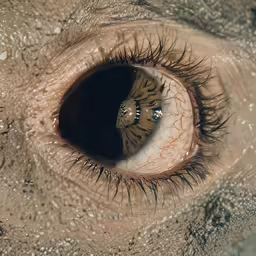 a close up shot of the eye of a bird