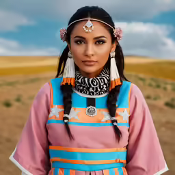 an indian woman is standing with her hair down