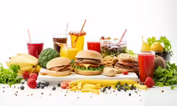 a large number of foods that are sitting out together