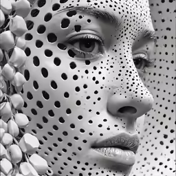 an image of a woman made up of a bunch of flowers