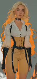 a painting of a woman with blonde hair