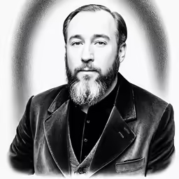 an old black and white portrait of a man