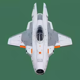 the jet is flying in the green sky