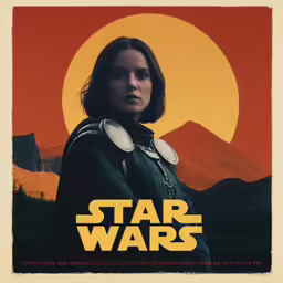 the star wars character is wearing an armor, with mountains in the background