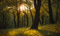 a large field of grass with trees around