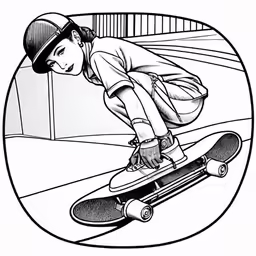 a kid that is on top of a skateboard