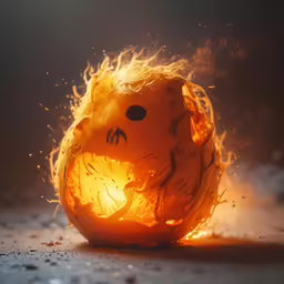 a toy with some kind of fire and something on it