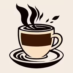 a coffee cup with steam coming out of it