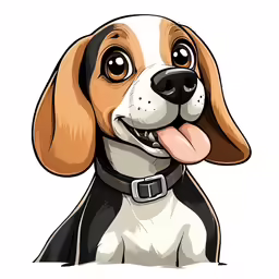 a dog with a tongue sticking out