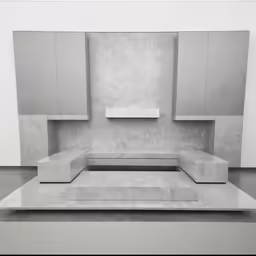 this is a minimalist style room with concrete surfaces