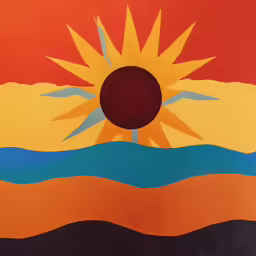 the sun is shining over water and the ocean